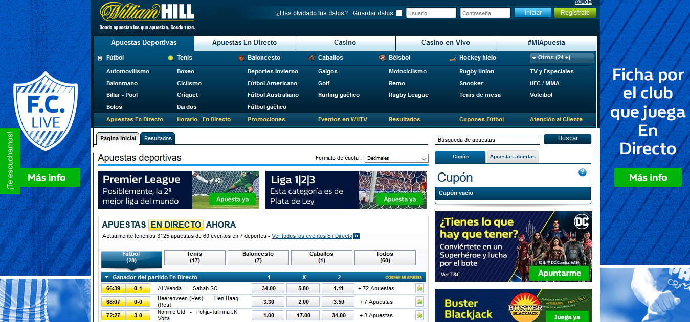 William hill futbol en directo