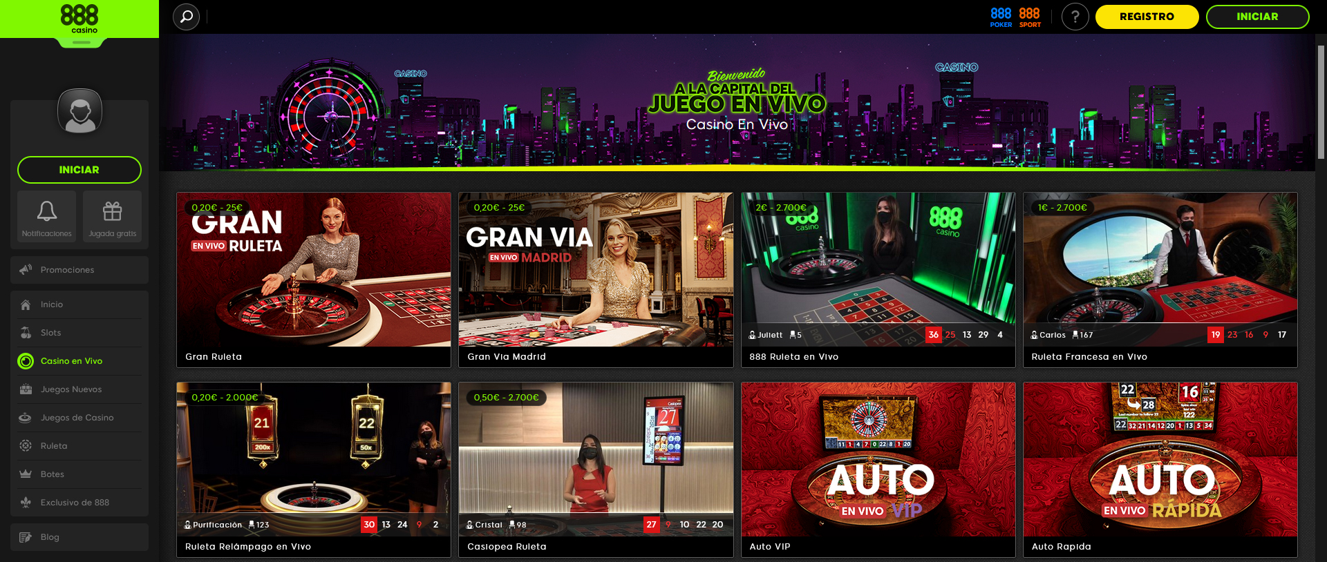 888casino juegos en vivo