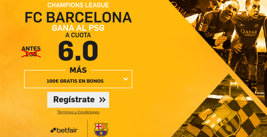 Cuotas Barcelona-PSG Betfair