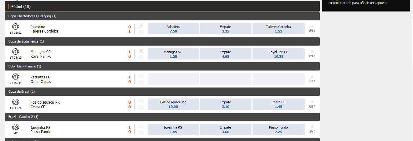 Luckia apuestas fútbol directo