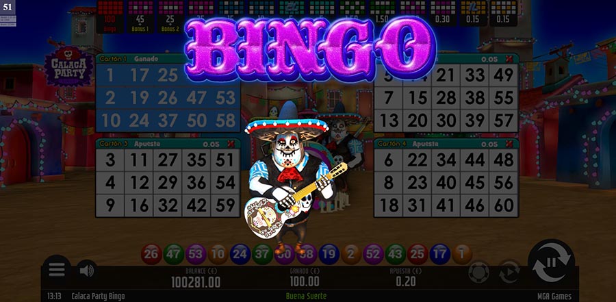 Calaca Party video bingo